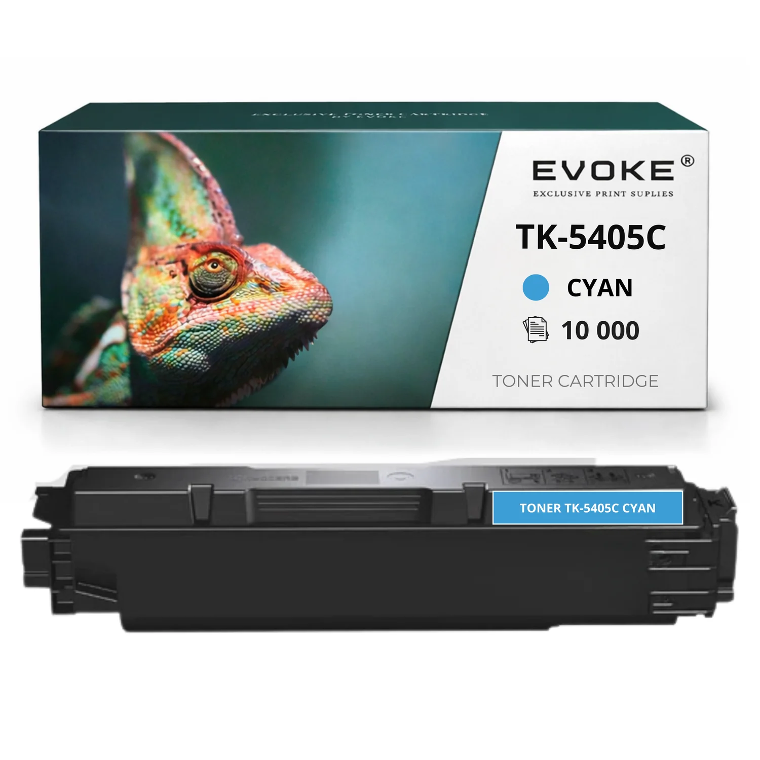 Evoke Compatibele Toner voor Kyocera Tk5405 C Tk5405C Tk-5405C 1T02Z60Nl0C Cyaan 10000 Pagina's Taskalfa Ma3500Ci