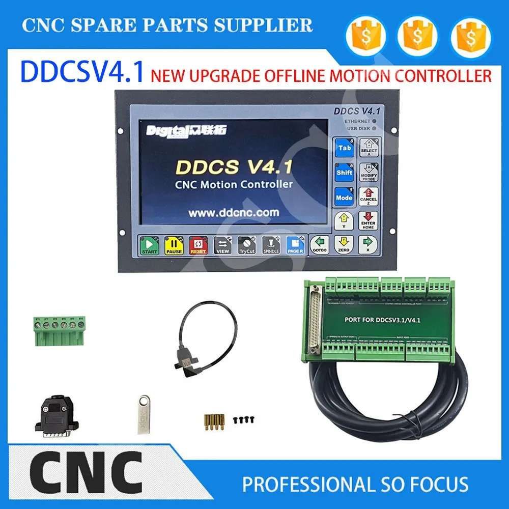 

The new offline CNC engraving machine controller DDCSV4.1 3/4 axis motion system reads G code and supports drilling and tapping