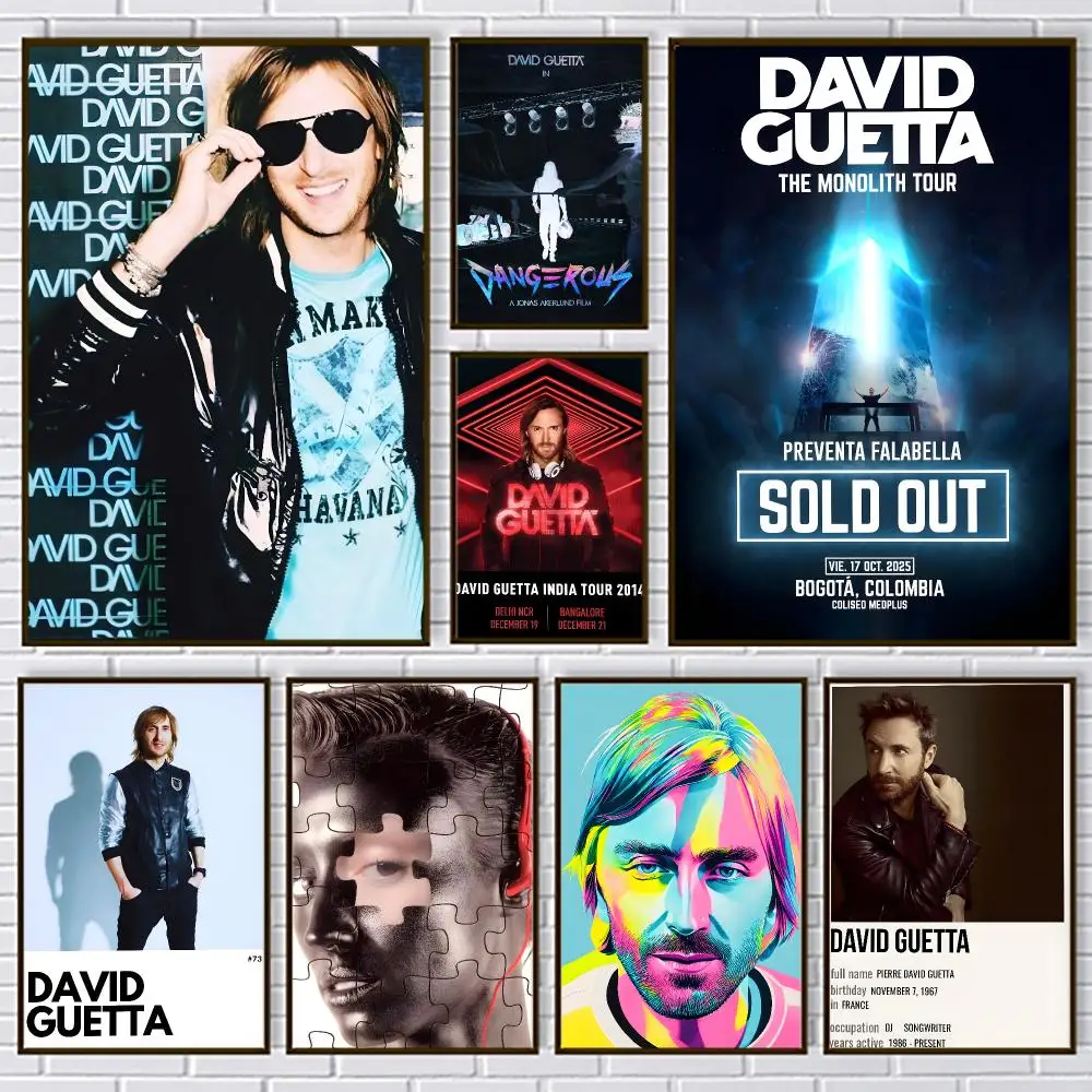DJ D-David Guetta Poster PP Paper Decorative Wall Art for Living RoomsBedrooms Bars Cafes Stylish Home Decor Gift