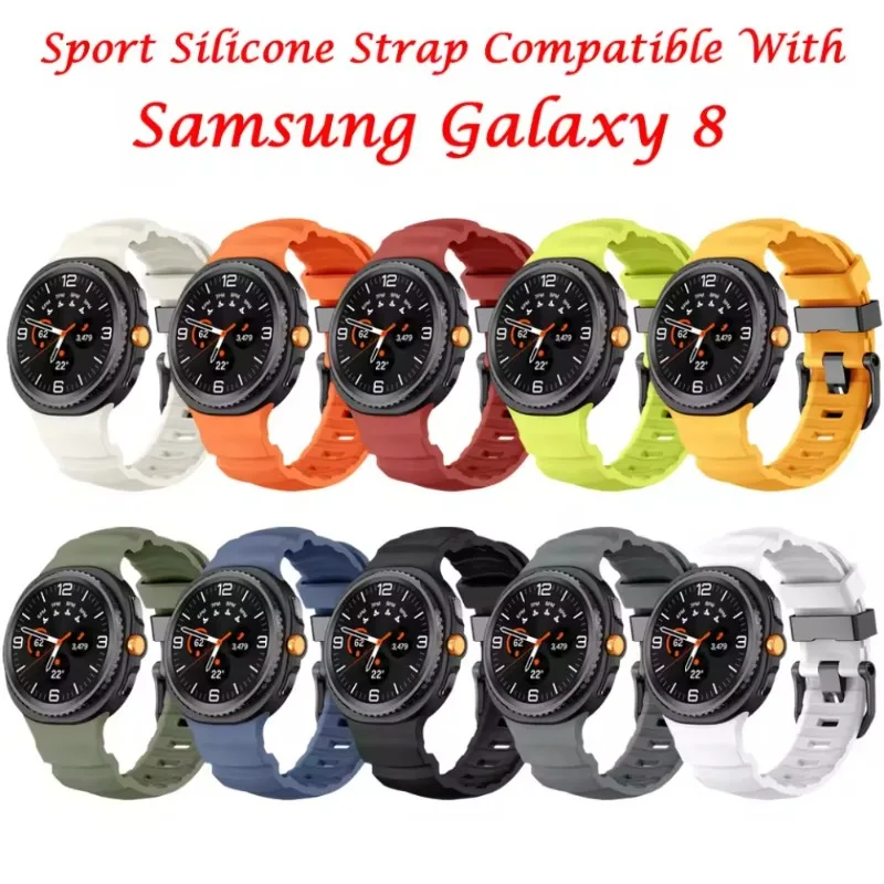 オリジナルトレイルシリコンストラップサムスンギャラクシーウォッチ 8 44/40 ミリメートルスポーツソフト通気性ブレスレットギャラクシーウォッチ 8 クラシック 46 ミリメートル