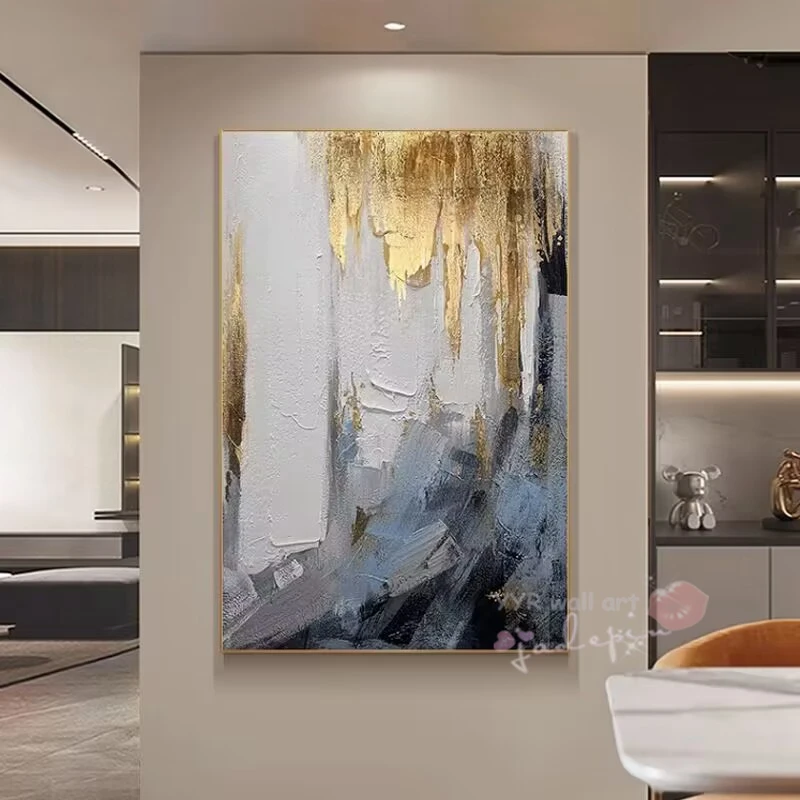 Imagem -05 - Handmade Oil Painting Wall Custom Mural Estética Posters Sala de Estar Quarto Varanda Hotel Hanging Picture Luxo Decoração Home