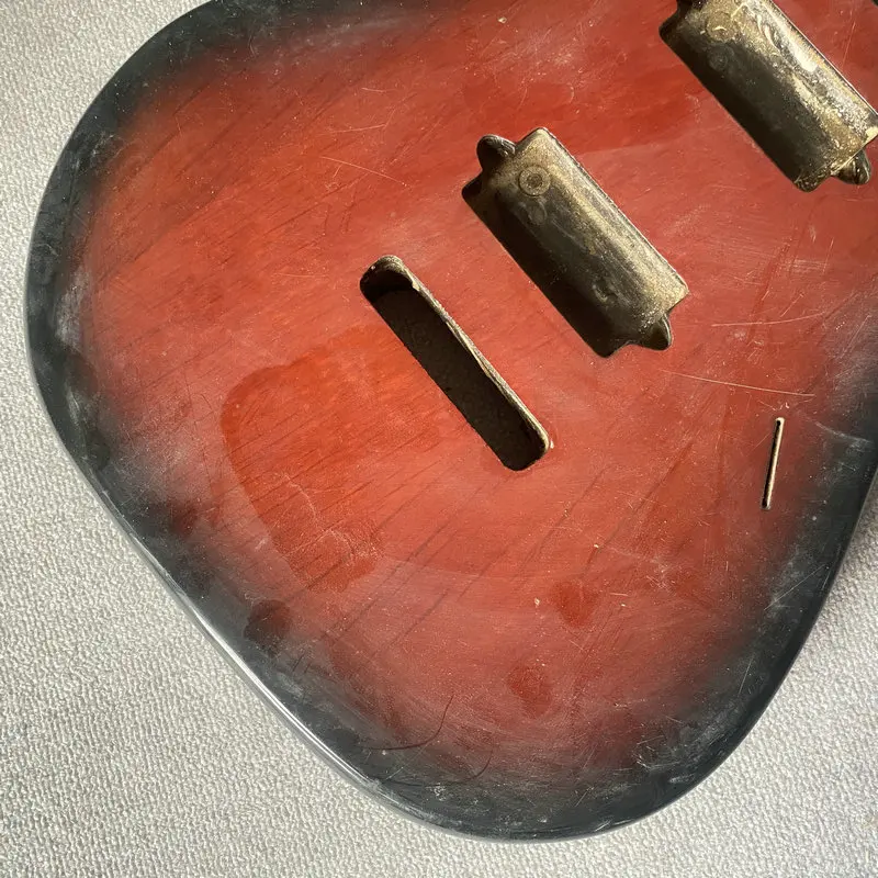 Pastillas JB223 degradado rojo HH, cuerpo de guitarra eléctrica ST, puente trémolo de mano derecha de madera maciza, piezas DIY y reemplazo