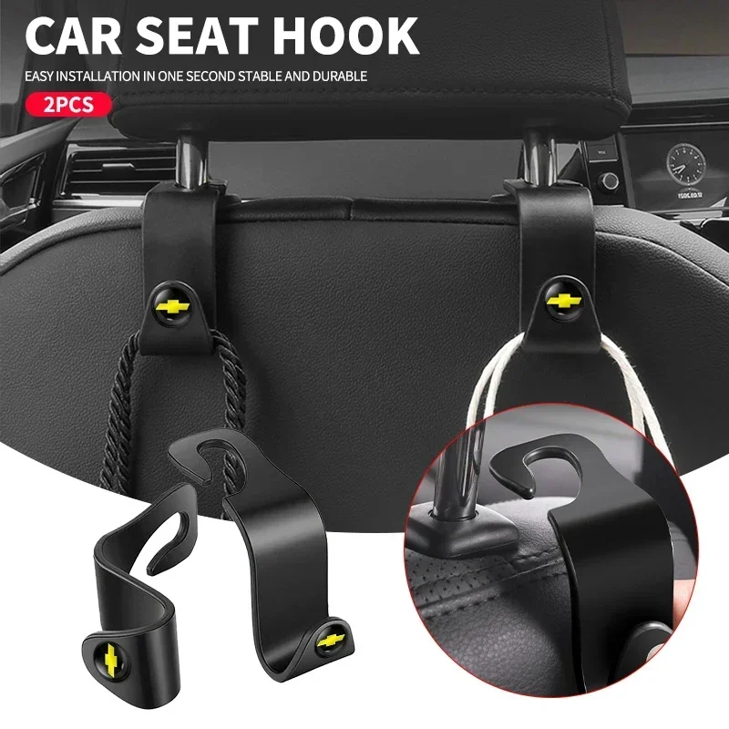 

1/2pcs Car Seat Headrest Storage Hanger Rear seat hook Auto Seat Organizer Holder For Chevrolet Orlando kalos Equinox Matiz Aveo