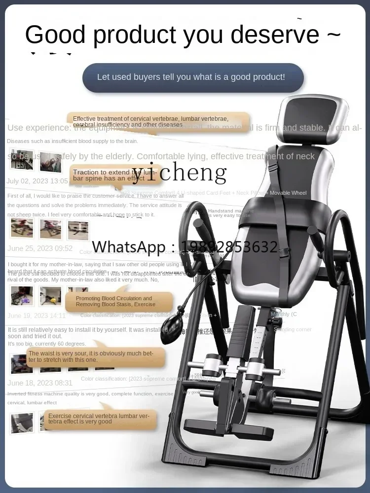 

B1 Inversion Table Home Fitness Equipment Upside down Traction Inverted Stretching Lumbar Chair Upside down Device