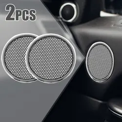 2Pcs altoparlante universale per Auto cerchio decorativo altoparlante per Auto griglia copertura protettiva Auto Audio copertura antipolvere accessori elettronici per Auto