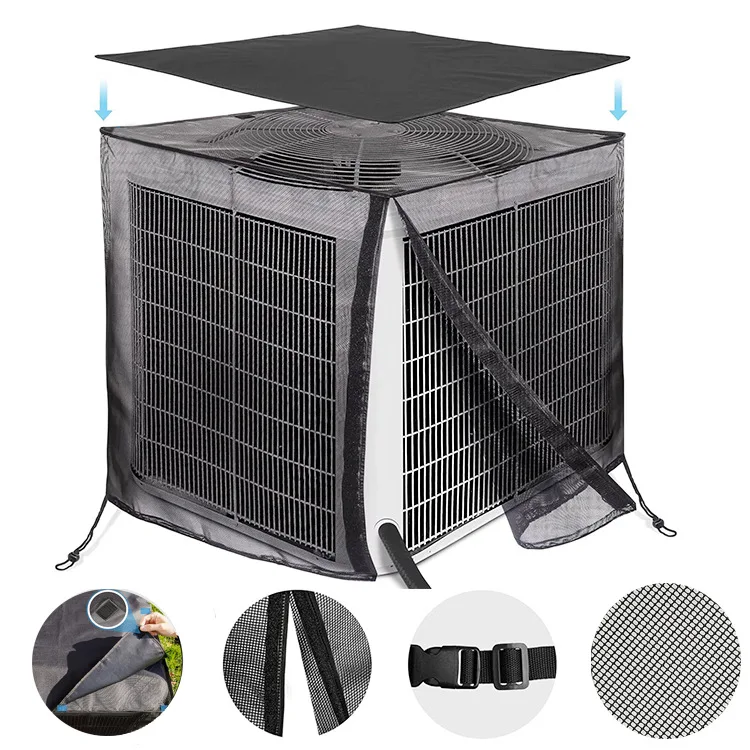 

Air conditioner cover outdoor detachable dustproof protective cover full mesh breathable central air conditioner cover