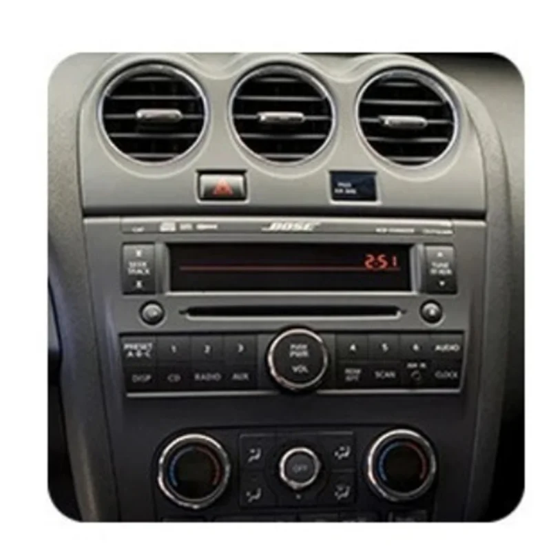 車 9 インチラジオパネルフレーム自動空調パネルフレーム AC 調整ボタンパネル日産アルティマ 2006-2012