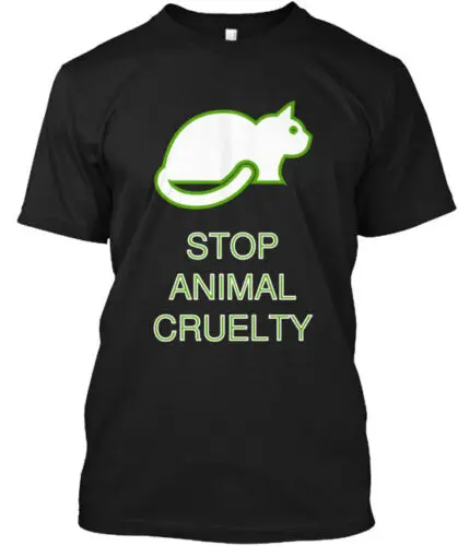 STOP ANIMAL CRUELTY CATS Tee T-Shirt Made in the USA Size S to 5XL