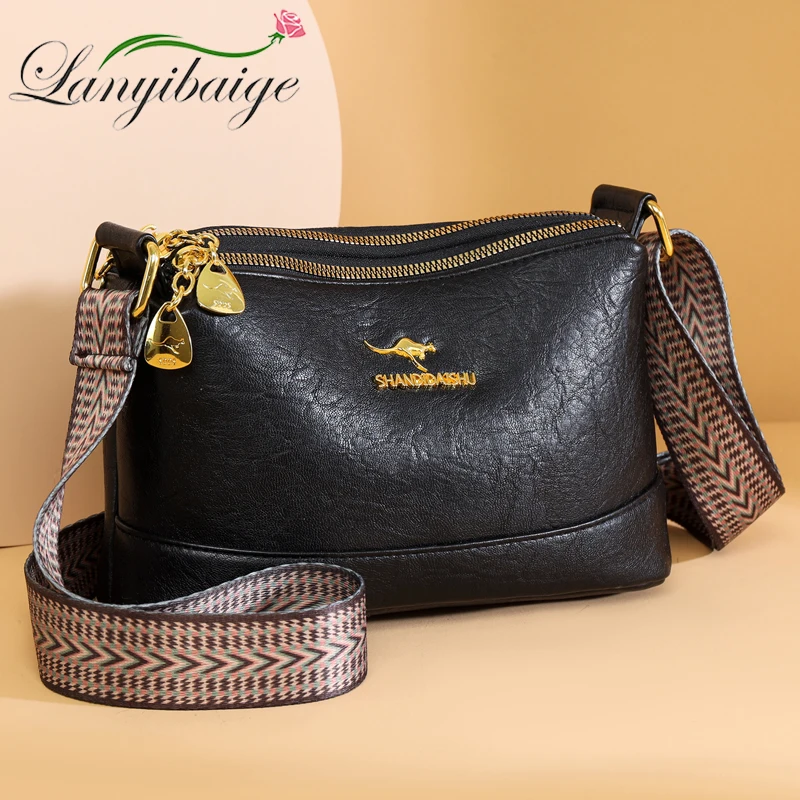 100% skóra bydlęca wysokiej jakości torebka torebka damska torba Trend luksusowy projektant torba na ramię Crossbody Sac damskie markowe modne torby
