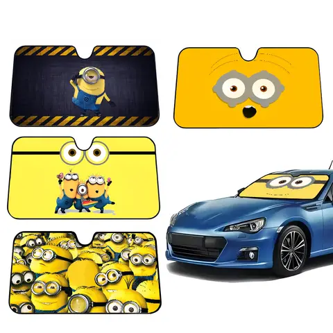Cartoon L-Lovely Cute M-Minions Parabrezza Copertura Parabrezza per auto Banner Finestra per auto Ombra Parabrezza Parasole Decorazione per auto occidentale