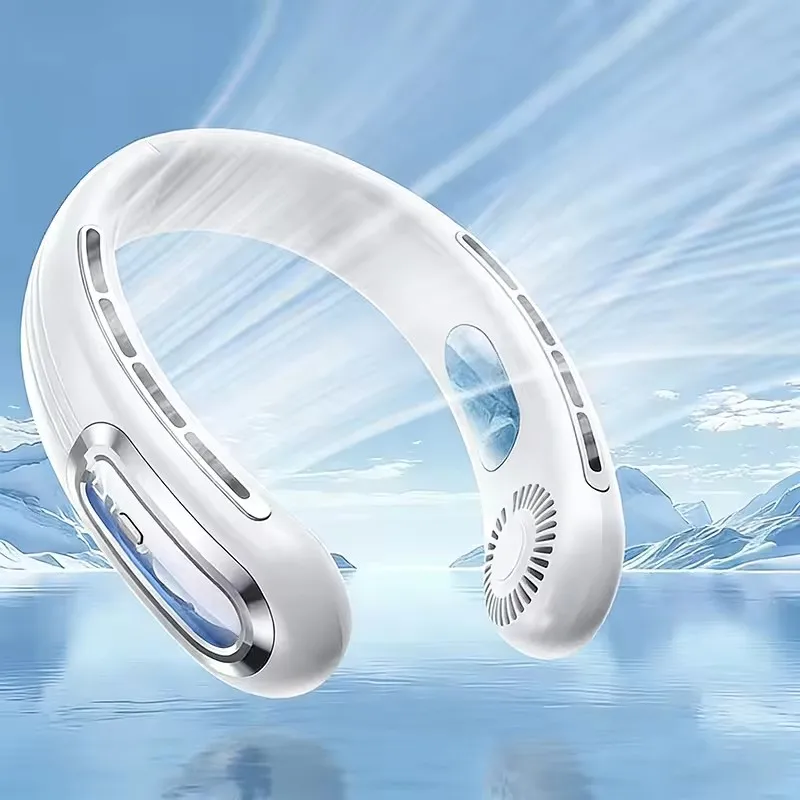 Neck Hanging Fan New portable portable lazy person neck hanging bladeless small fan cooling small silent electric fan