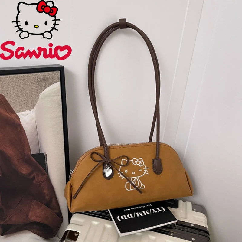 

Hello Kitty 2026 Новая женская сумка, модная высококачественная женская сумка для хранения телефона, мультяшная повседневная сумка через плечо большой вместимости