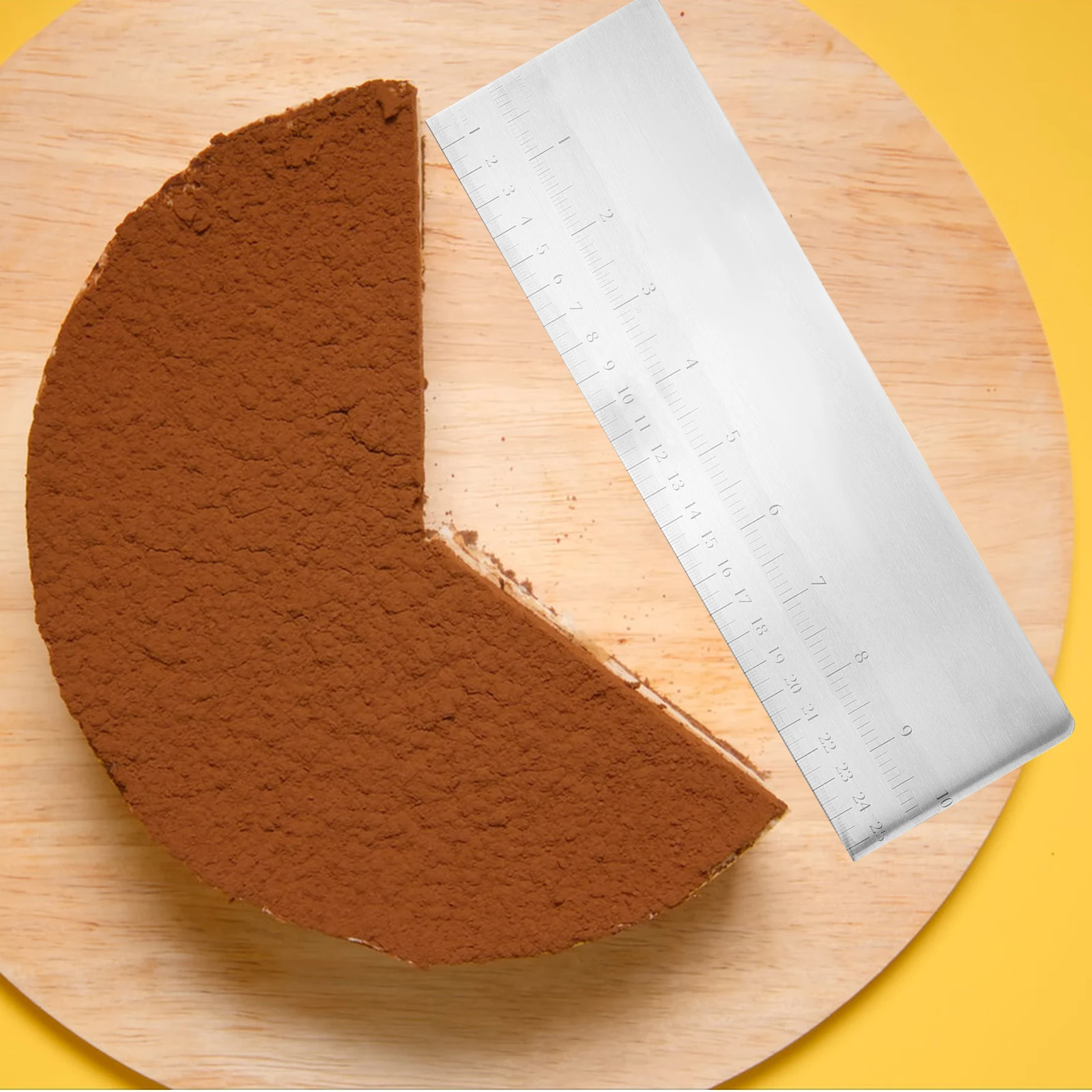 

Stainless Steel Cake Scraper With Scale Metal Bench Scraper Kitchen Tool For Baking Decorating Icing Cakes Chocolates Desserts