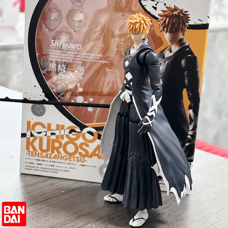 

Bandai Original S.h.figuarts Bleach Ichigo Kurosaki Tensa Zangetsu Shf Action Figures Collection Model Toys Children Xmas Gifts