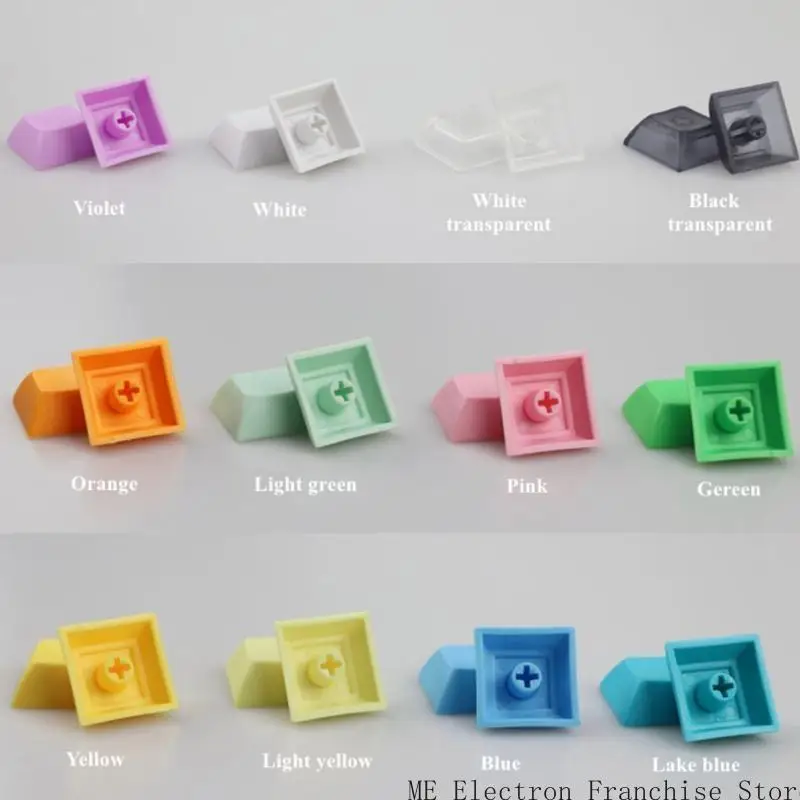 T5EA PBT Keycaps Mixded Color Keycaps 100pcs PBT Through Keyset 1U DSA Profile