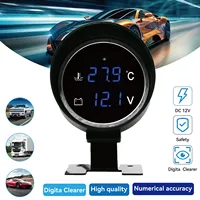 Auto Car Water Temp Gauge/Voltmeter For Cars 28 / 34MM Adapter 10MM Car Temperature Sensor NPT 1/8 Meter -10~110 Celsius 12V 24V