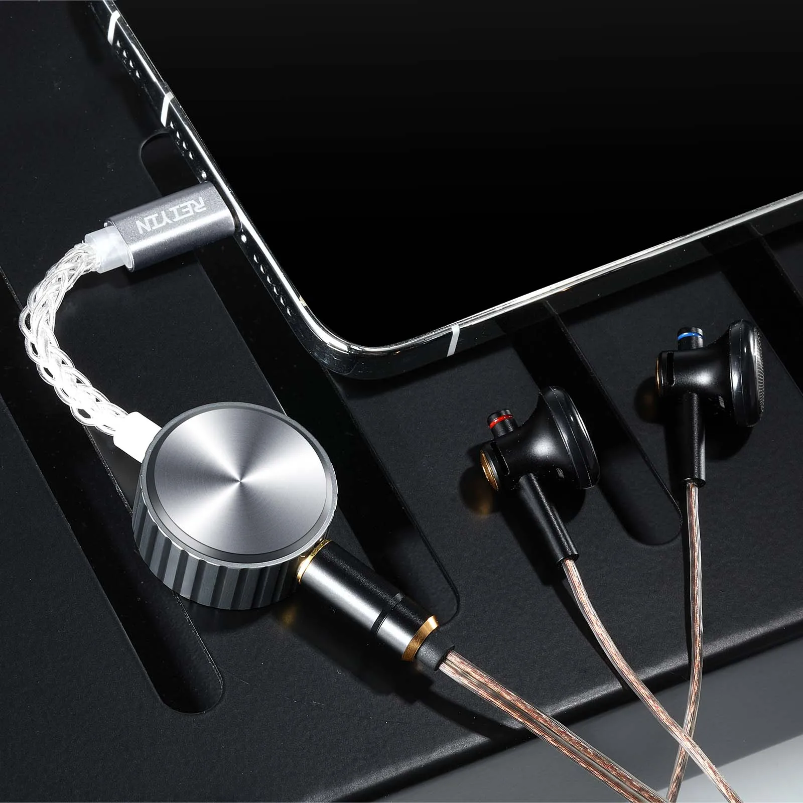 Reiyin DA-07 384Khz 32bit USB Type C to 4.4mm Balanced Output DAC Earphone Amplifie Digital Decode
