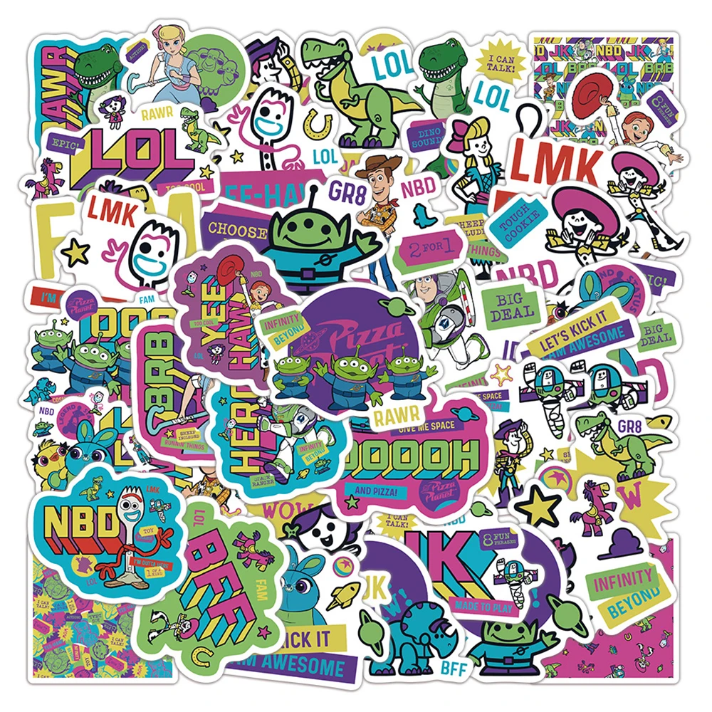 40 Stück Niedliche Disney Toy Story Cartoon-Aufkleber Anime Buzz Lightyear Woody Sticker DIY Journal Laptop Kawaii Graffiti Sticker Packs