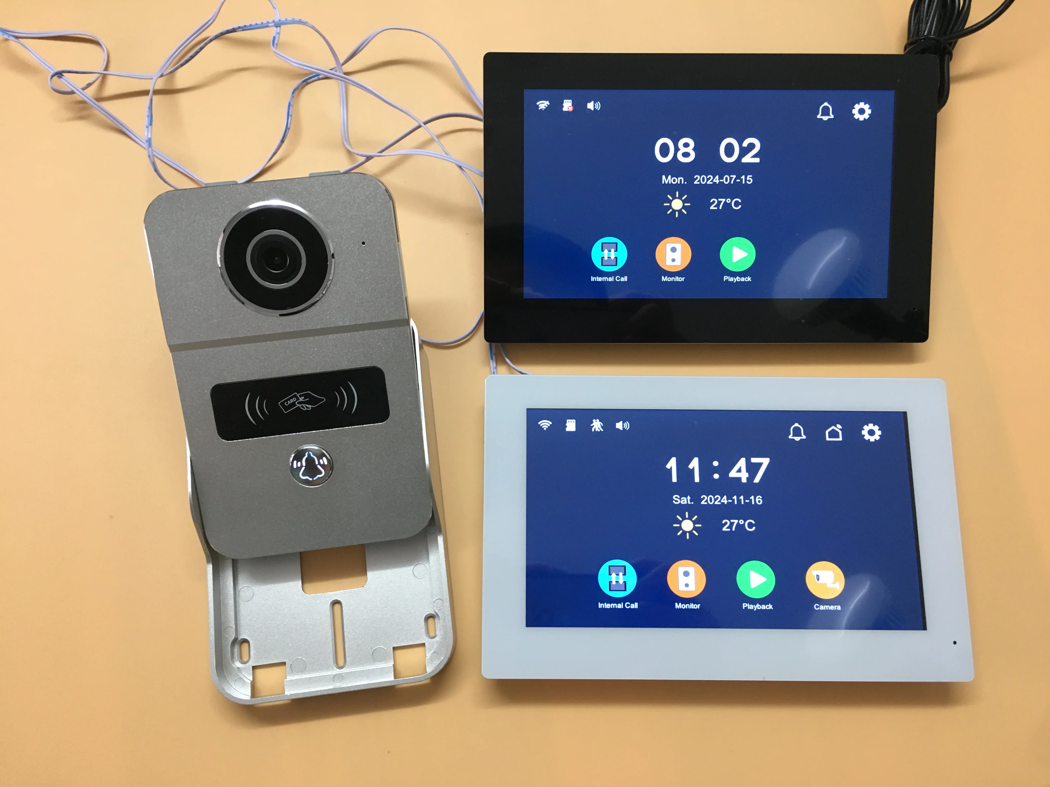 7/10inch Wifi 2 Wire Intercom Door Bell Video Intercom System For Home Doorphone WiFi Tuya Smart Life APP 1080P Touch Monitor