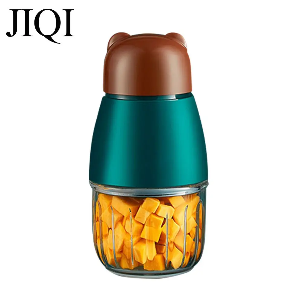 JIQI Baby 0.3L Multifunctional Food Processor 220V Glass Food Blender Meat Grinder Onion Garlic Chopper Fruit Puree Mixer