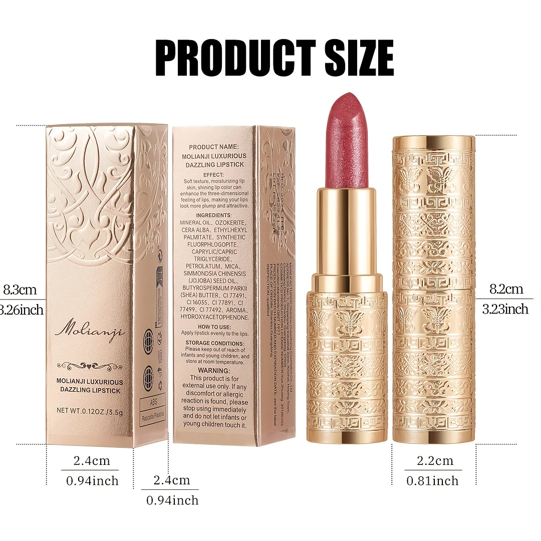 라이트 립스틱 뉴리싱 모이스춰라이징 크림 방수 립스틱, 방수, 오래 지속되는 샤이니 립 글로스, 끈적임 없는 포뮬러, 모든 피부 타입에 적합, 적용 용이