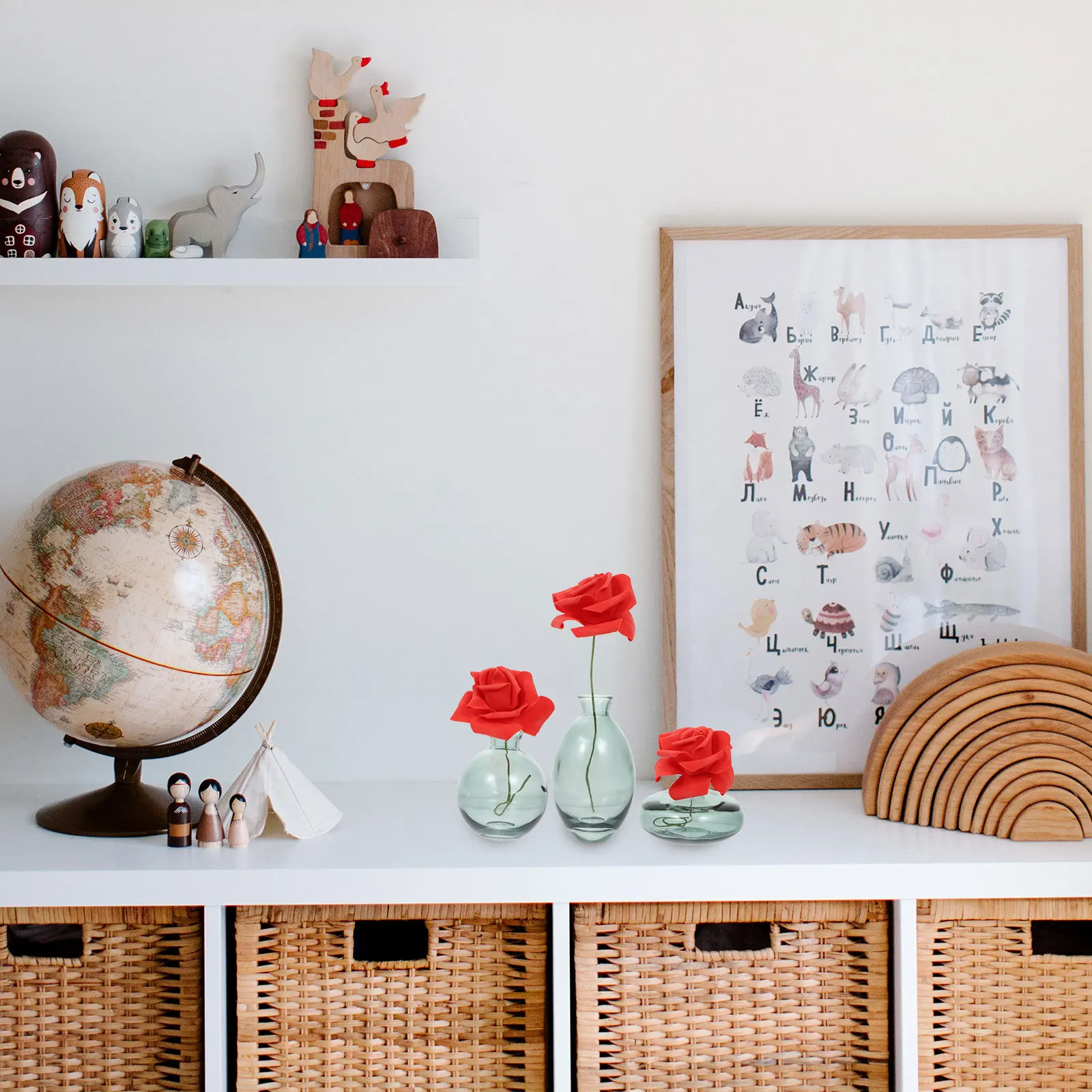 

3Pcs Glass Flower Vase Set Elegant Creative Hydroponics Flower Arrangement Holder for Desktop Glass Vase Home Decor