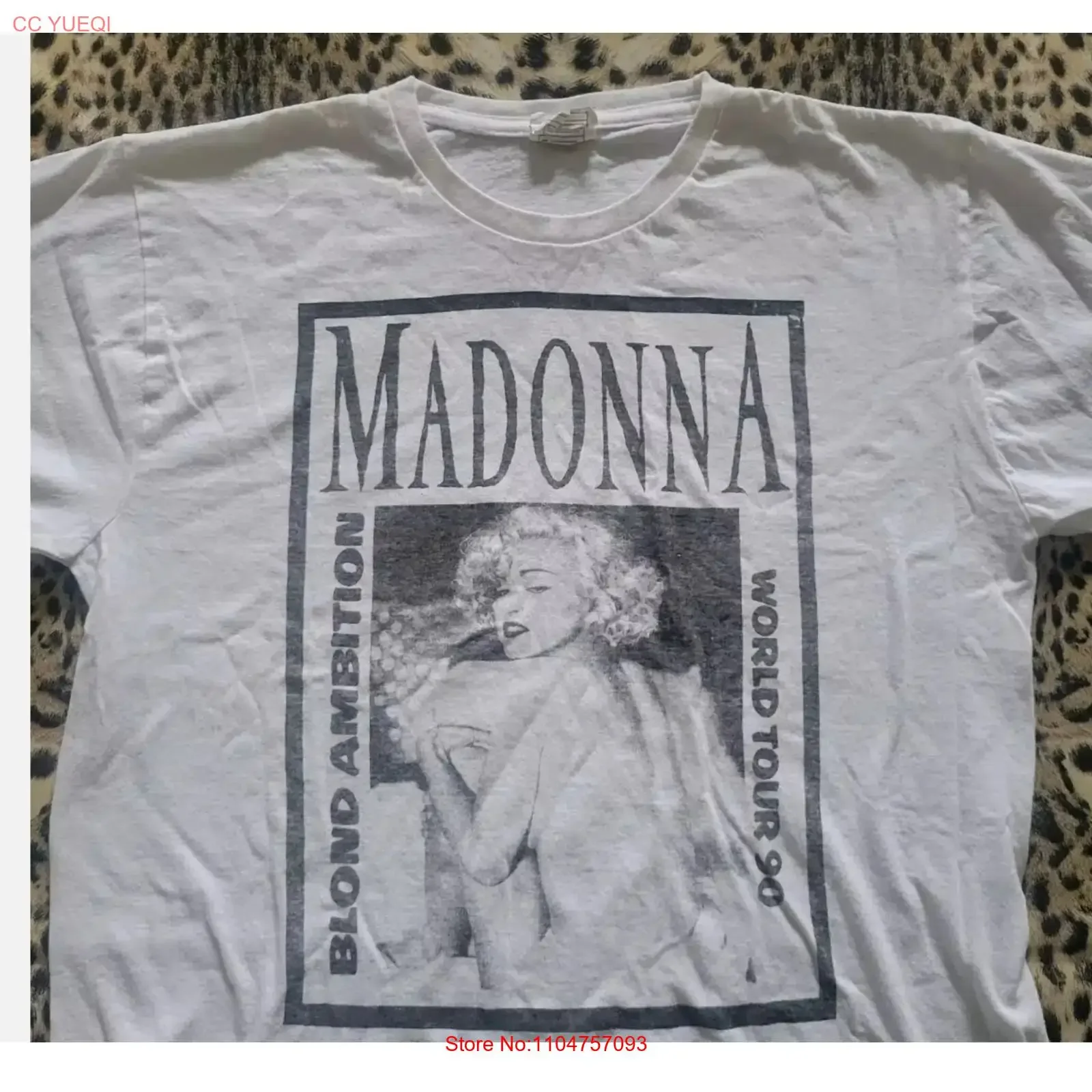 Chemise à manches courtes Madonna Blond Ambition Tour, T vtg S 5XL, vintage, lavée, unisexe, respirante, polyvalente, pour un usage quotidien