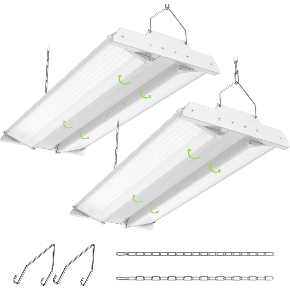 

Glitgate Linear Led High Bay Shop Light 200w/150w/100w Adjustbale 2Pack, 2FT 4000K/5000K Selectable High Bay Lights