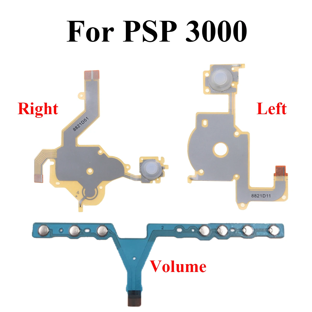 10sets For PSP 3000 2000 1000 Game Console Repair Keypad Conductive Membrane Right/Left R/L Key and Home Start Flex Cable