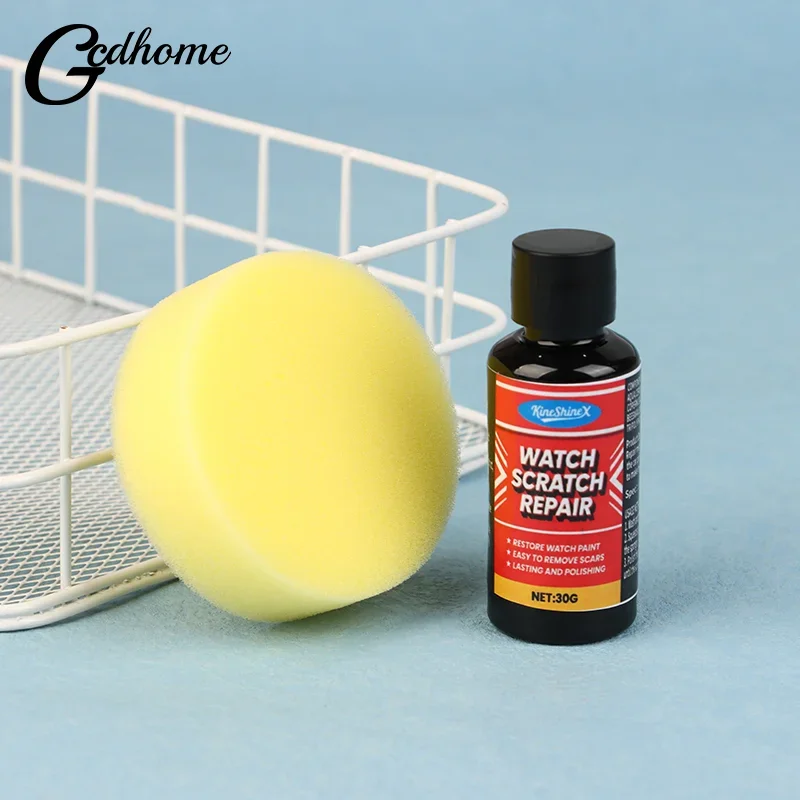 Quick Scratch Repair Polish Cream With Sponge Multi-Surface Restorer For Watches Jewelry Stainless Steel Metal Oxidation Remover