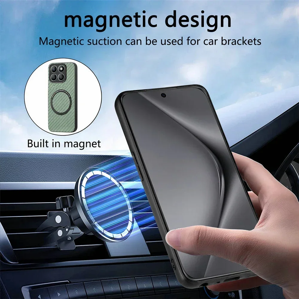 Honor X7D 4G 5G Luxury Case Lens 360 Protective Magnet Leather Back Panel Funda Honor X7C Case Phone Honor X7 D C Shockproof view 3