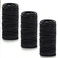 Black Elastic Hair Ties for Women Girls Hair Ropes Solid Color Ponytail Holders Simple Durable  girl hair accessoires