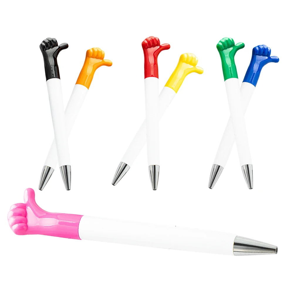 

7 Pcs Adults Cartoon Ballpoint Pen Fun Pens Bulk Multicolor Quote Plastic Staff