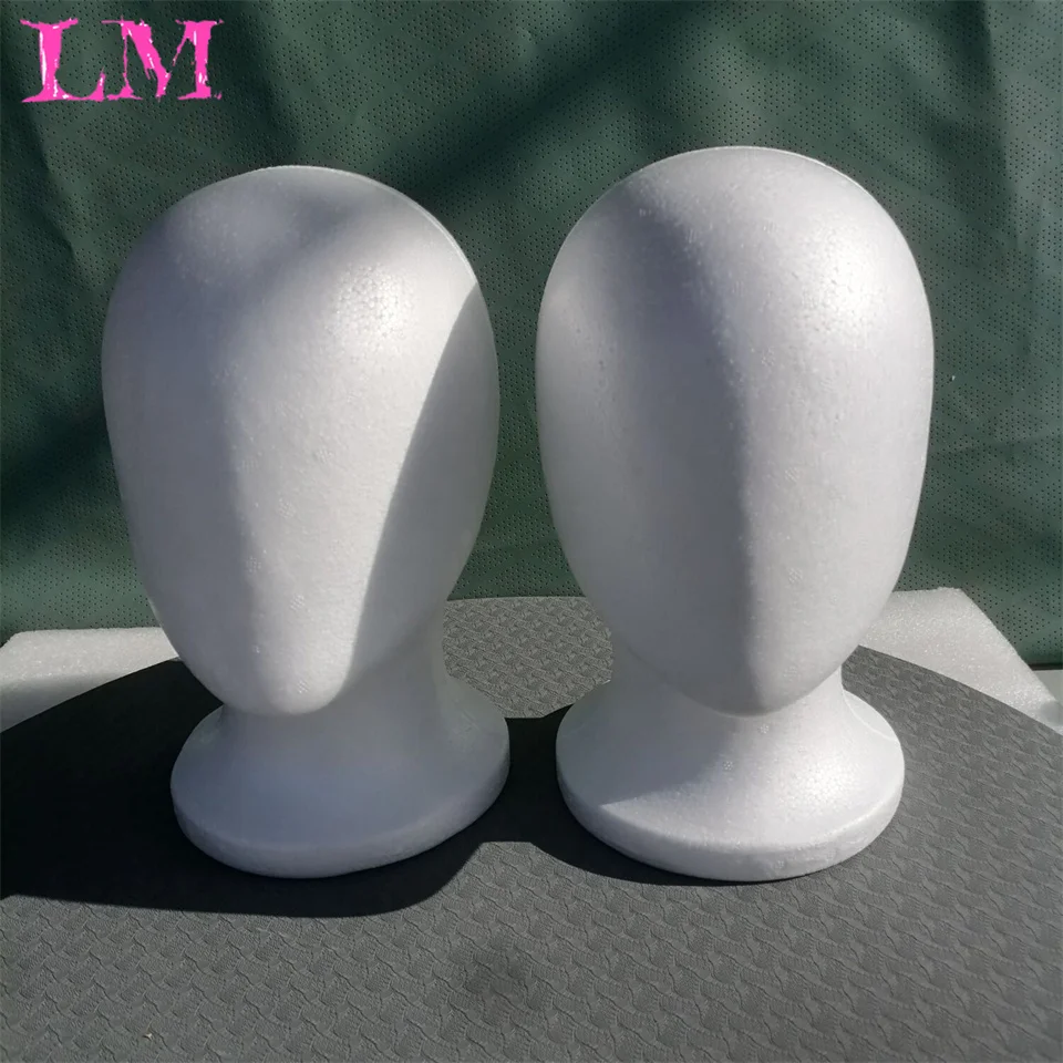 

LM Foam Wig Head Model Female Styrofoam Mannequin Head Stable Wig Display Stand Holder Rack for Hat Hairpieces Display Manikin