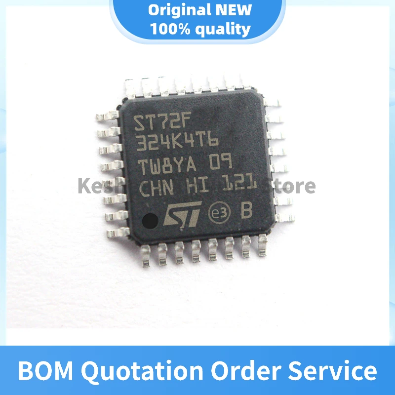 Original spot ST72F324K4T6 electronic components package QFP32 microcontroller chip.