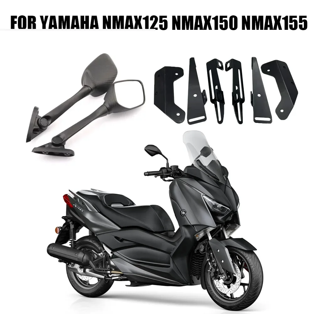 

For Yamaha Nmax125 Nmax150 Nmax155 Nmax 155 125 Motorcycle Accessories Rearview Mirrors Forward Bracket Mirror Hole Adapter