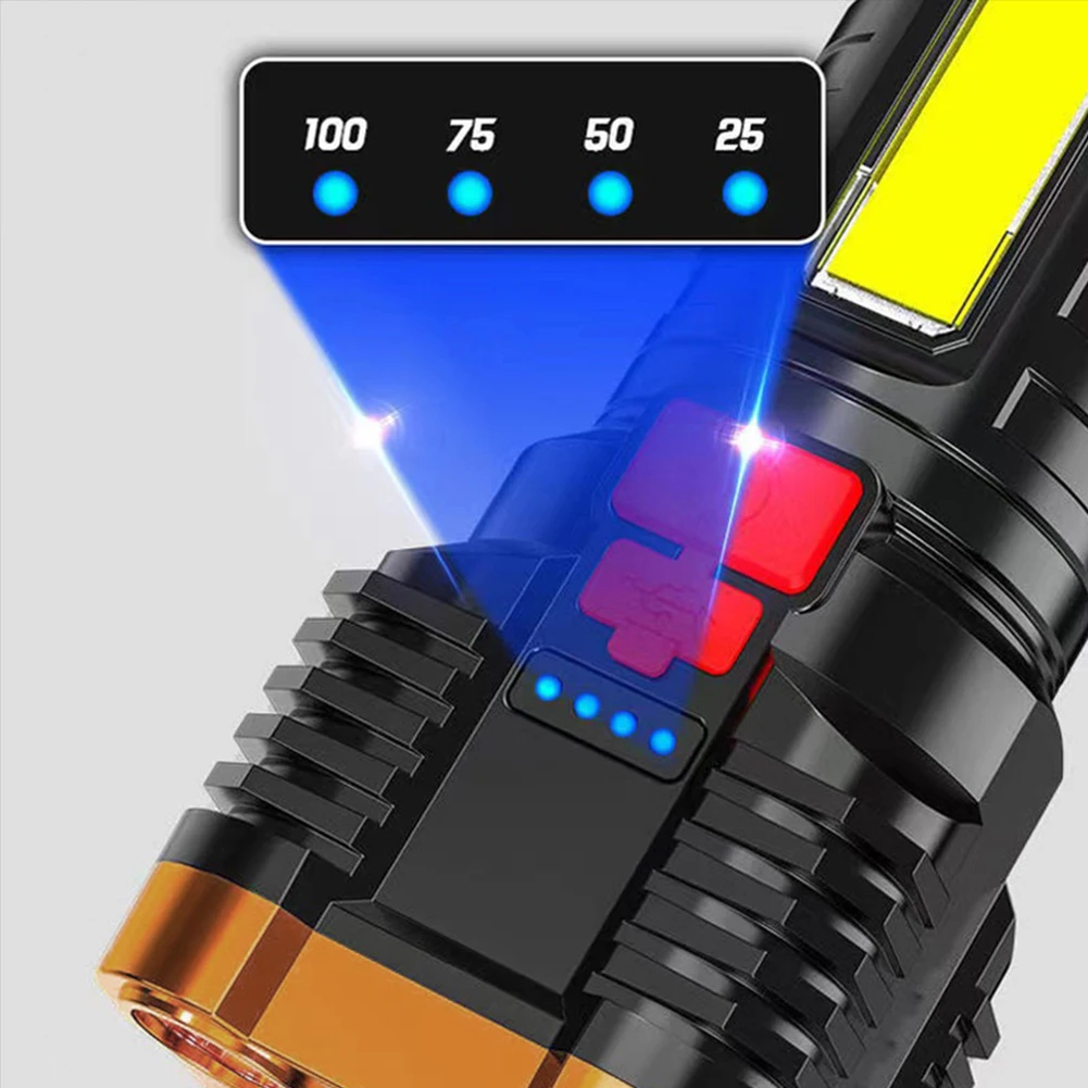 Strong USB ชาร์จไฟฉาย 500LM COB Outdoor Camping ไฟตกปลา