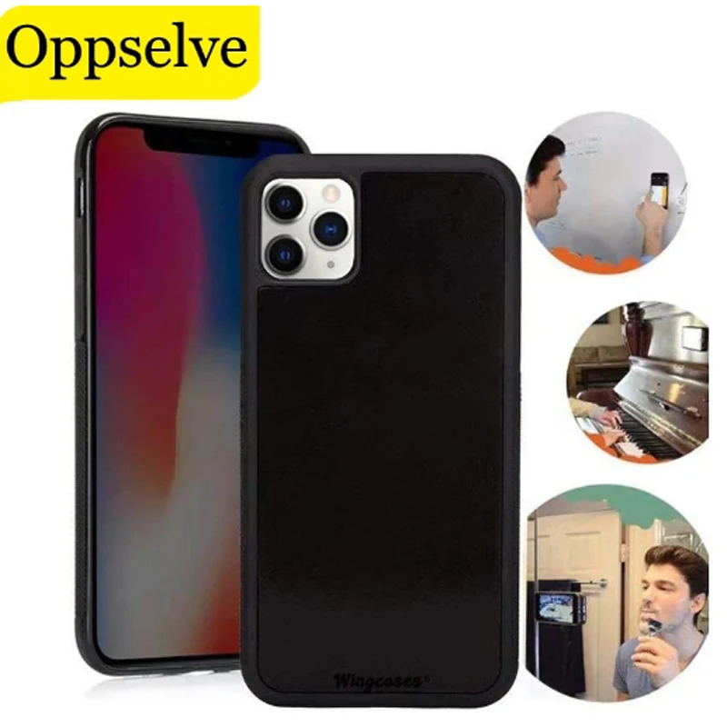 Anti-Gravity Nano Adsorption Suction Wall Phone Case For iPhone 11 12 13 14 Ultra Soft Anti-Scratch Magic Adhesive Phone Shell