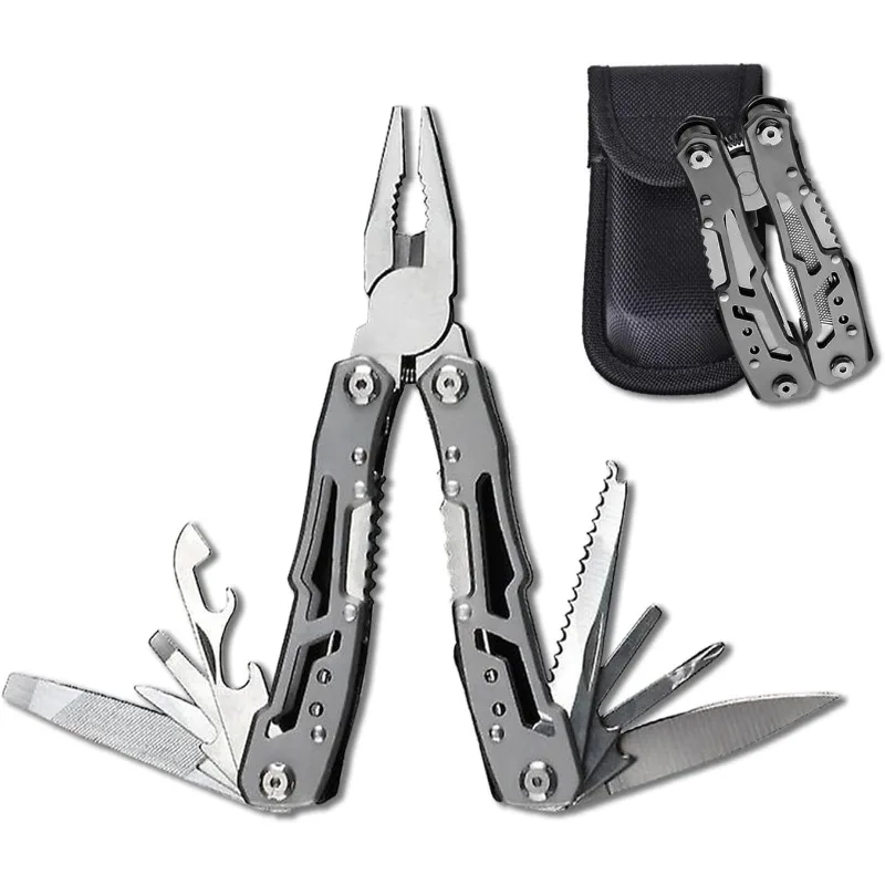

Stainless Steel Portable Folding Knife Pliers Multifunction Tools Camping Multitool Outdoor Emergency Survival Gear for Hiking