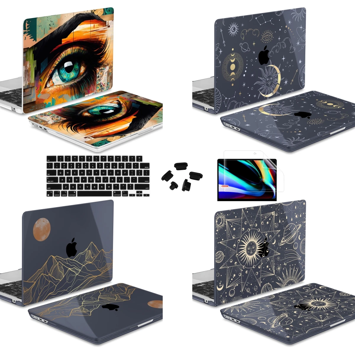 Creative pattern print case for MacBook Air Pro 13 inch case A2681 A2337 A2338 M1 M2 A2251 Pro 14 16 Retina A2779 A2780 13.3inch