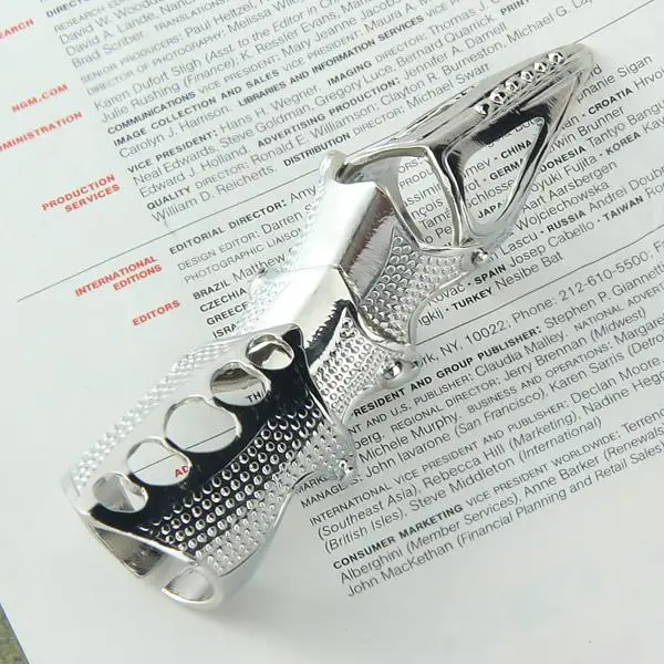 Silver Full Finger Ring Adjustable Alloy Jewelry Metal Nail Ring Statement Fashion for Daily Wear