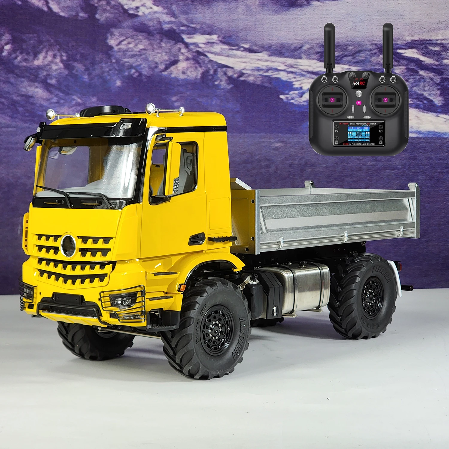 

3363 RC Truck 1/14 4x4 Hydraulic RC Dump Truck Model RTR Upgraded Version with Light Sound System Remote Control Car Boy Toy