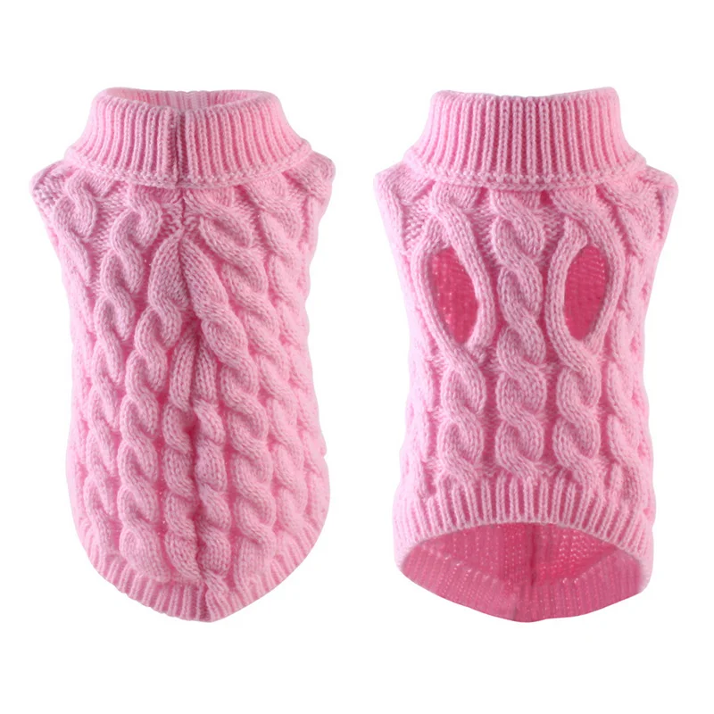 Winter Pet Clothes Dog Sweater for Small Dogs Cat Clothes Warm Pet Turtleneck Chihuahua Woolly Vest Yorkie Teddy Dog Coat Jacket