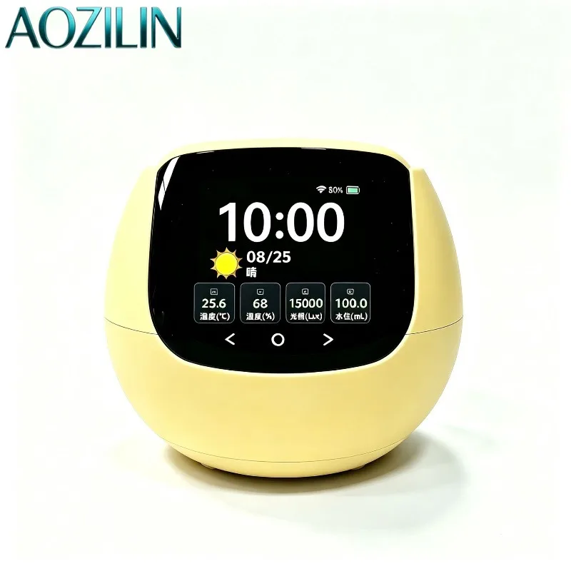 AOZILIN Smart Digital‑Pet Plant Pot Multifunctional Sensor Interactive Flower Pot for Indoor Houseplant Care