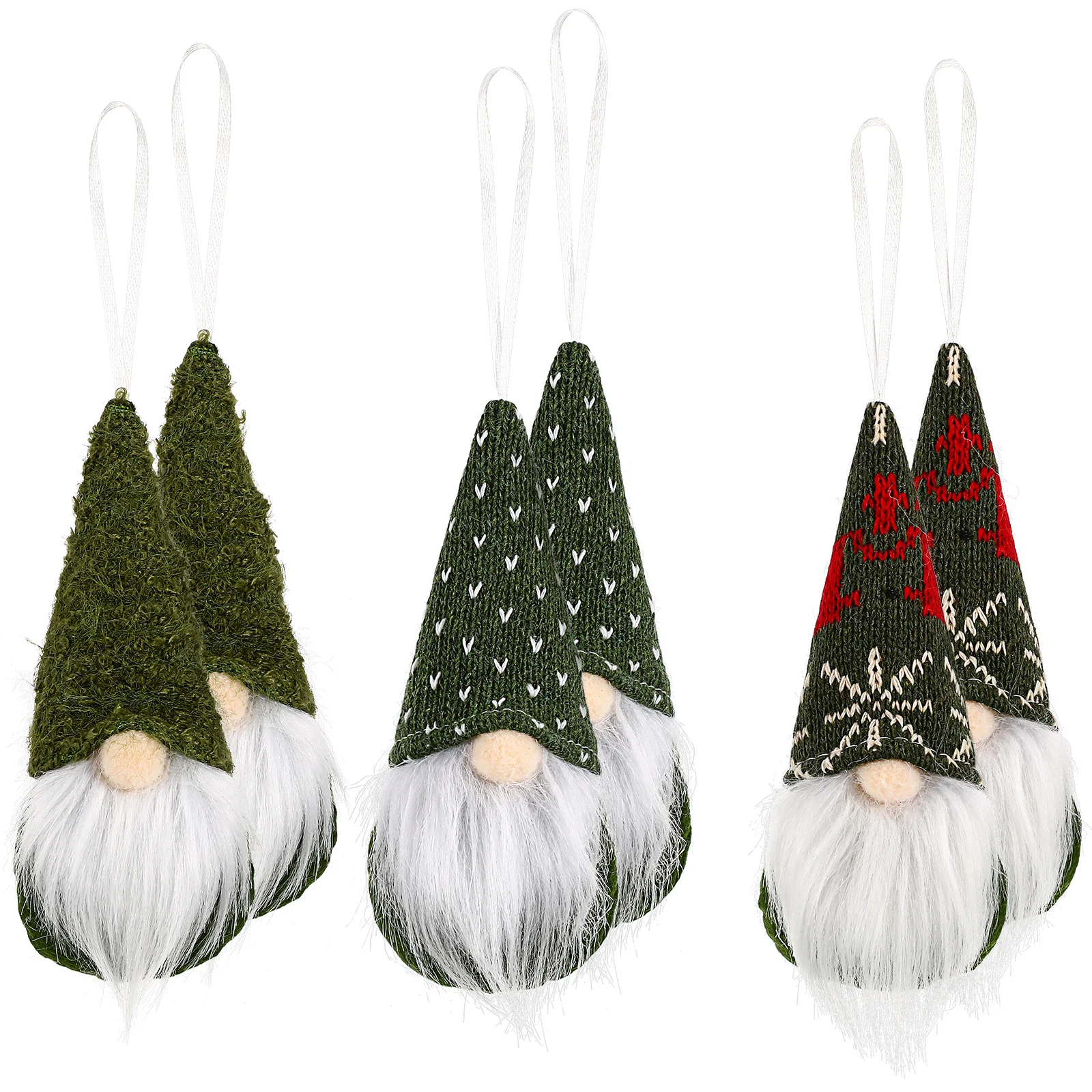 

6pcs Christmas Gnome Decorations Stuffed naments Xmas Tree Hanging Mantels Shelves Stocking Stuffers Table Centerpieces