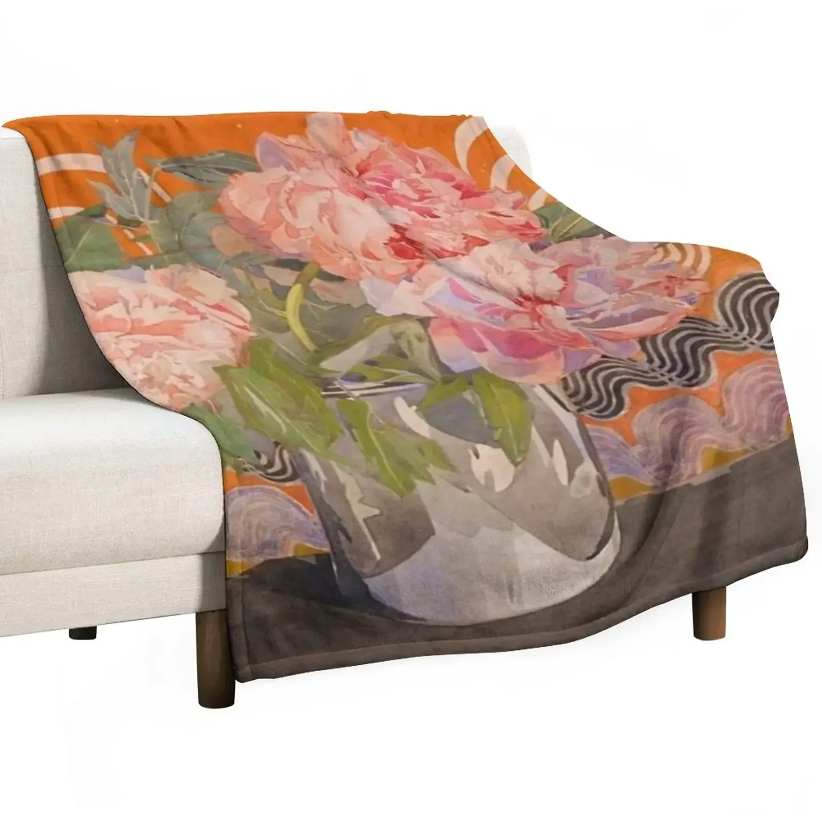 

charles Rennie Mackintosh - flowers design Throw Blanket sofa bed Soft Beds Blankets