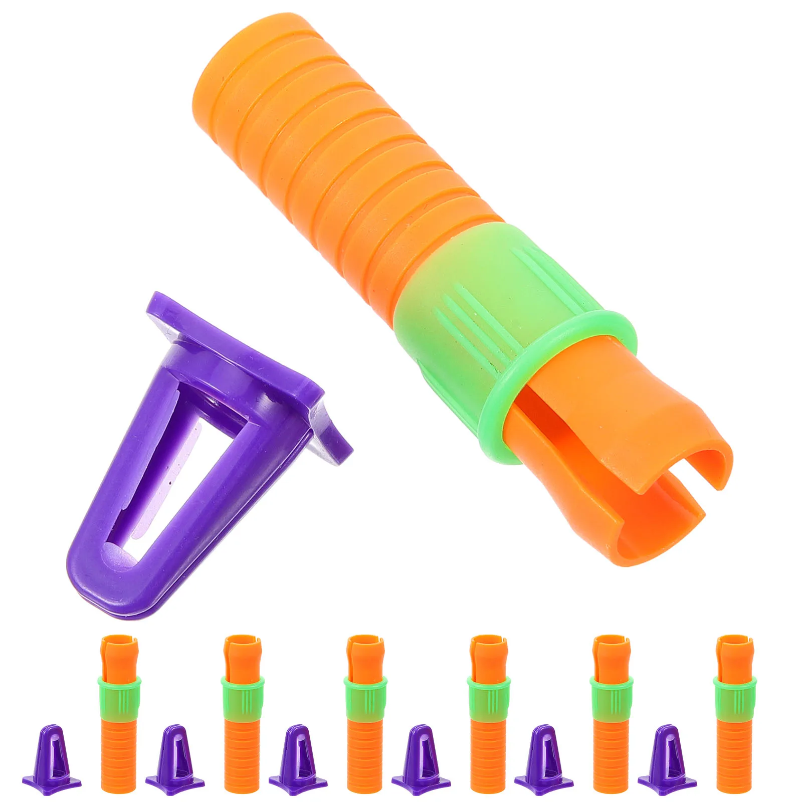 

20pcs Crayon Extender Oil Pastel Pencil Holder Lightweight Plastic Material Kids Classroom Supplies