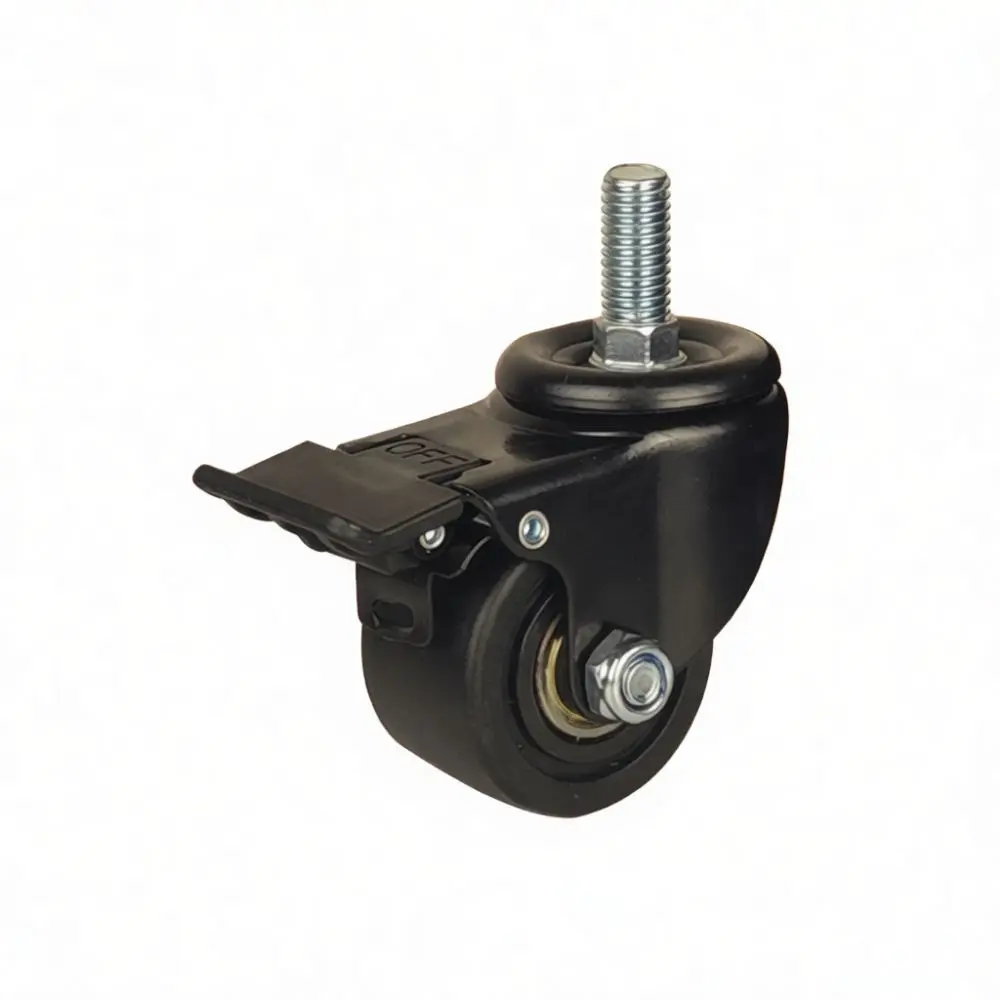 Industrial Caster Wheel Heavy Duty Nylon Swivel Brake Fixed Hardware Replacement Equipment Trolley Mover Furniture Parts