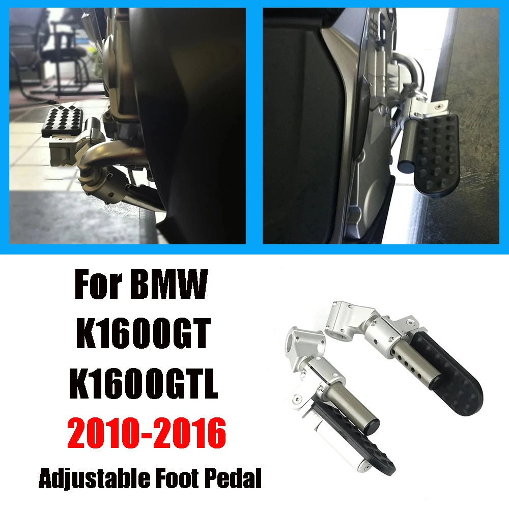 Motorcycle Adjustable Folding Foot Pegs Rest Pedal Set Footpeg Footrest Kit For BMW K1600GTL K1600GT K 1600 GT GTL 2010-2016