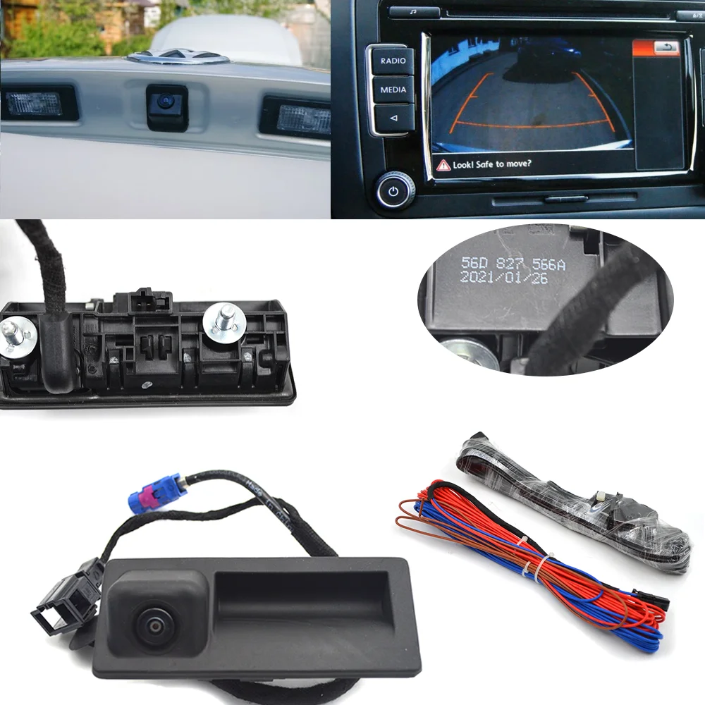 RGB Rear View Reversing Camera RCD510 RNS510 RVC 56D 980 551 56D980551 For VW Passat Jetta Tiguan PQ platform for RCD510 RNS510